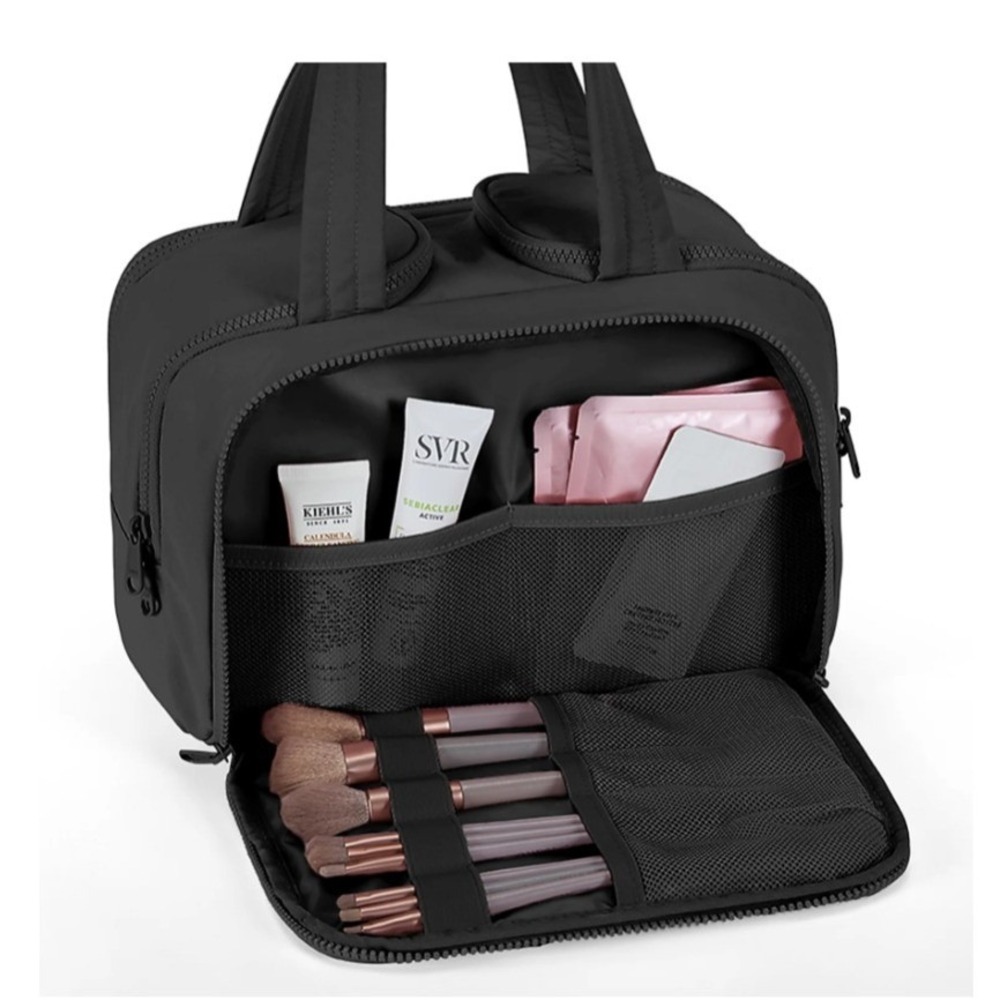 Bagsmart Zora Spacesaver 4-in-1 Multifunctional Toiletry Bag Quilted Black NWT - Picture 5 of 7